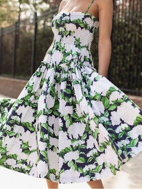 Hill House Seraphina Nap Dress - Night Bloom Cotton Sateen - XS